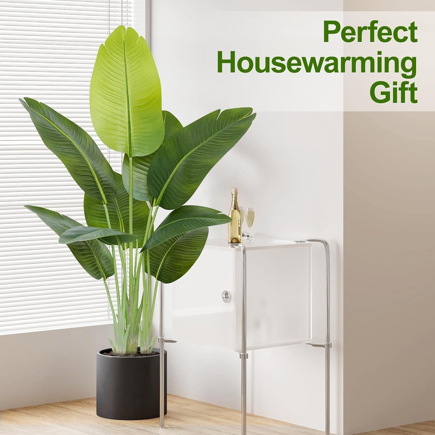 Set of 2 Bird of Paradise Plants 120cm Lifelike Indoor Potted Tropical Banana