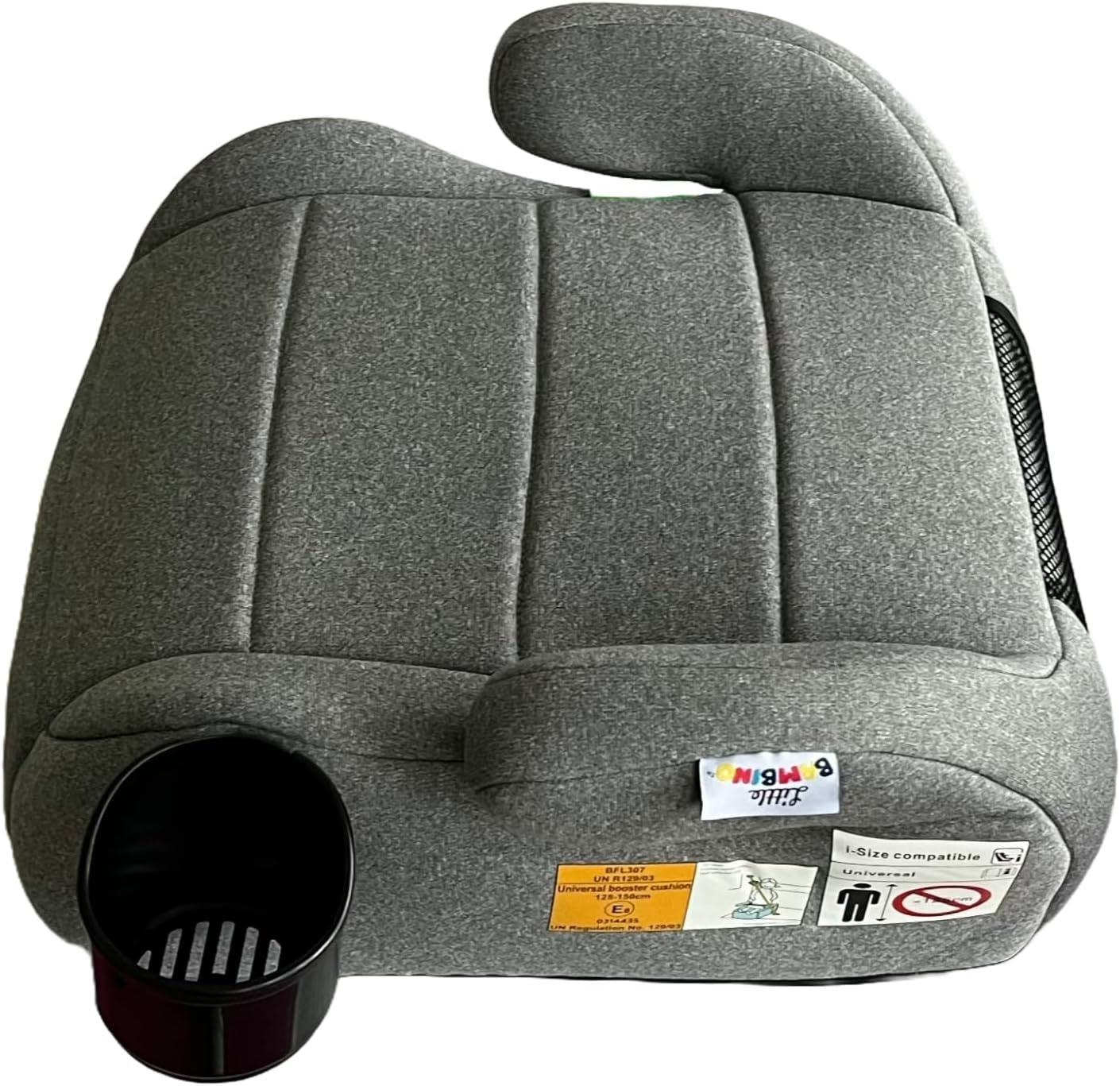 i-Size Booster Seat 125–150cm Cushion Car Seat for Kids 6–12 Years Grey
