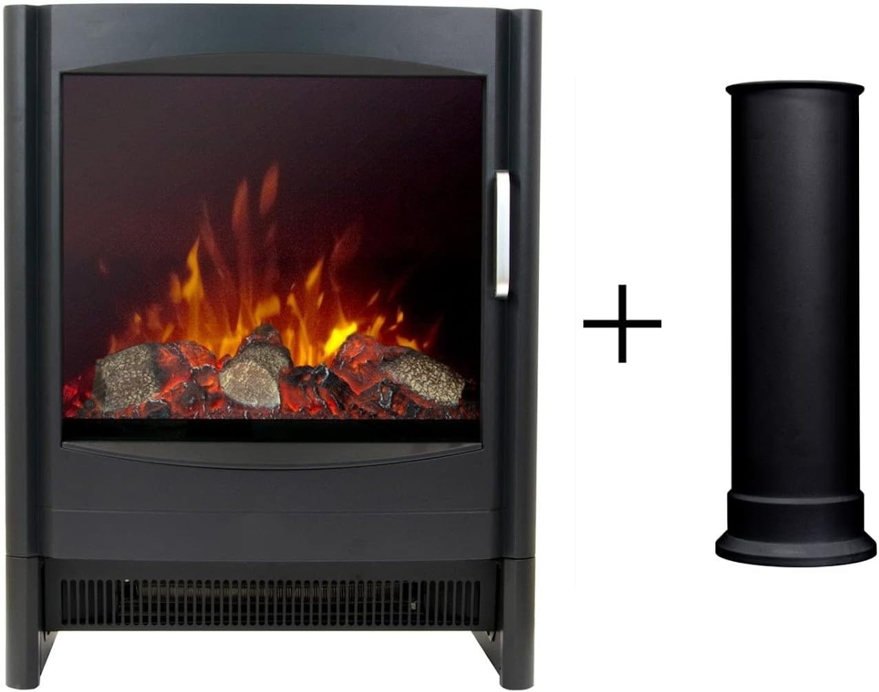 Electric Log Burner Stove Freestanding Heater with Realistic Flame Effect