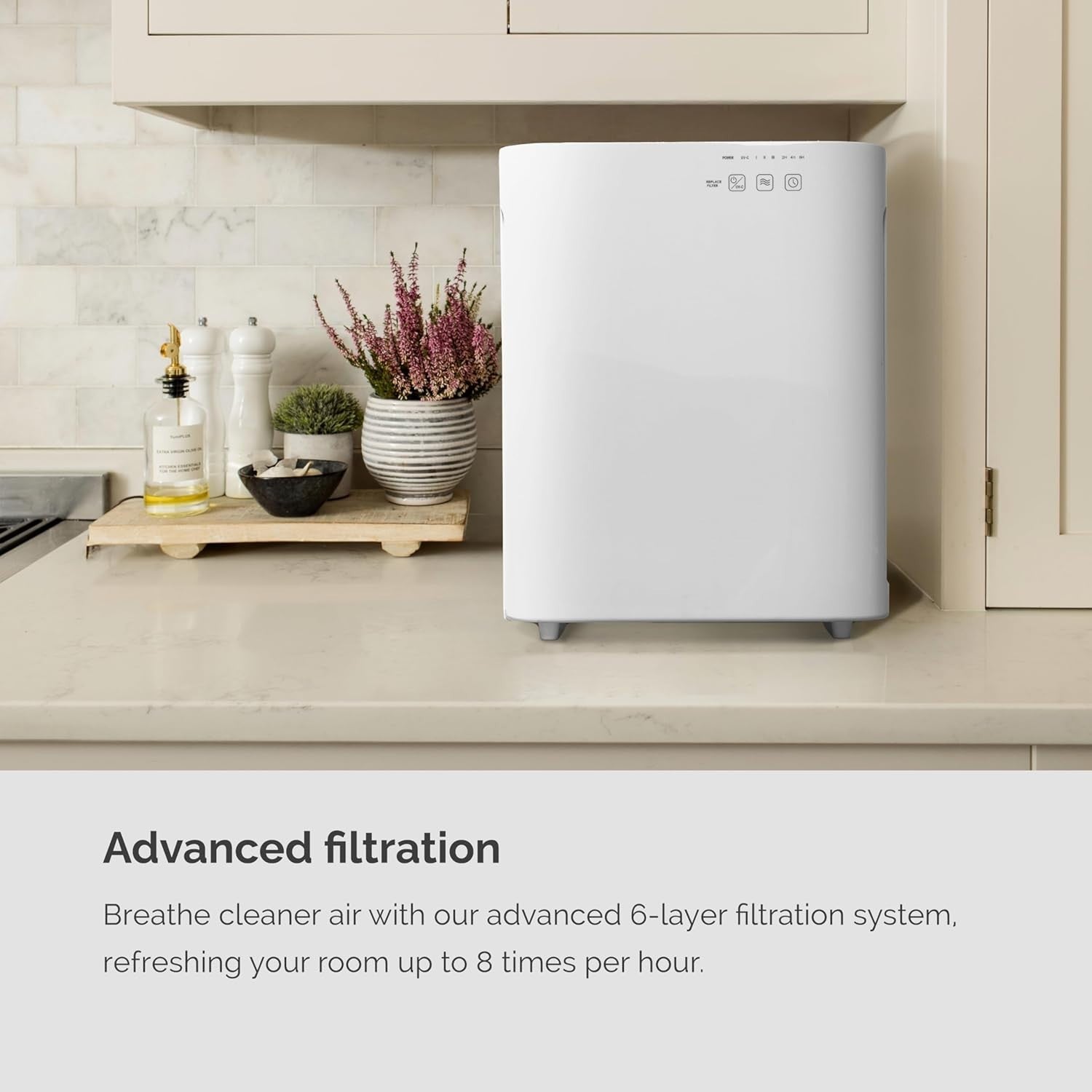 HEPA Air Purifier Large Room Allergy Dust Pollen Quiet Home Office