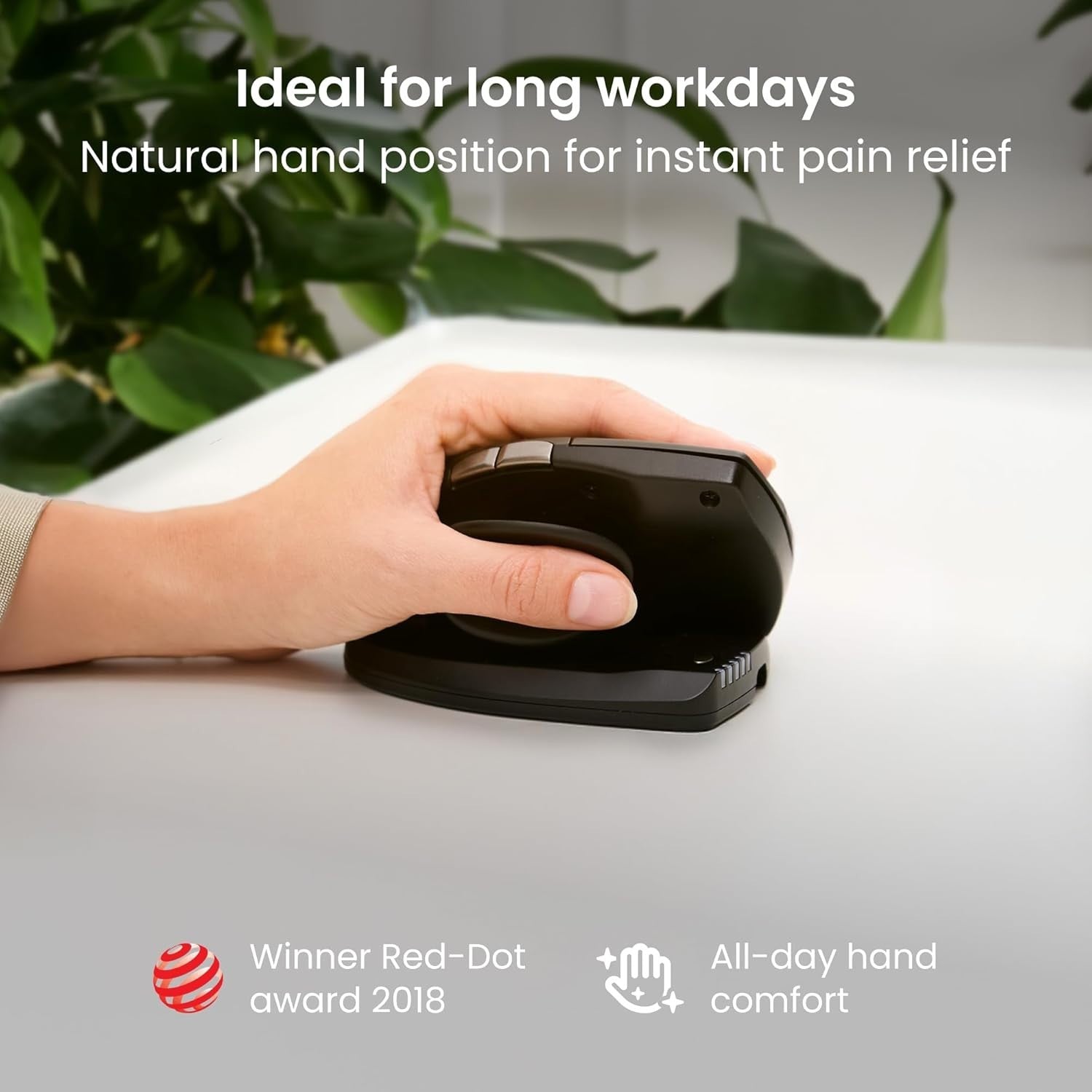 Adjustable Left Hand Vertical Ergonomic Mouse Wireless 6 Button
