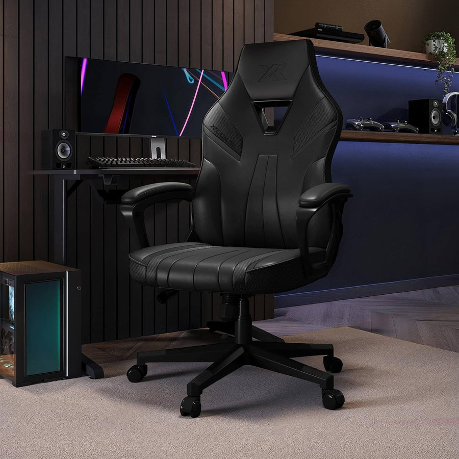 Ergonomic Gaming Chair High Back Wide Seat Black