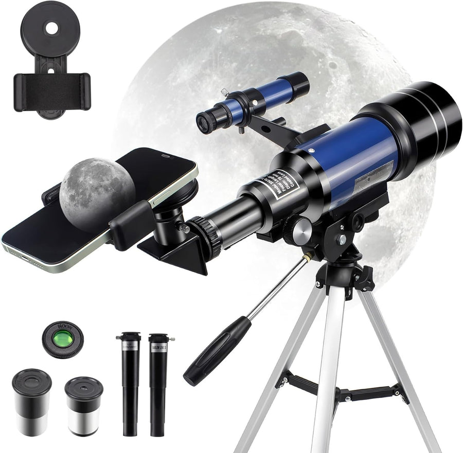 70mm Beginner Telescope for Kids & Adults with Tripod & Phone Adapter