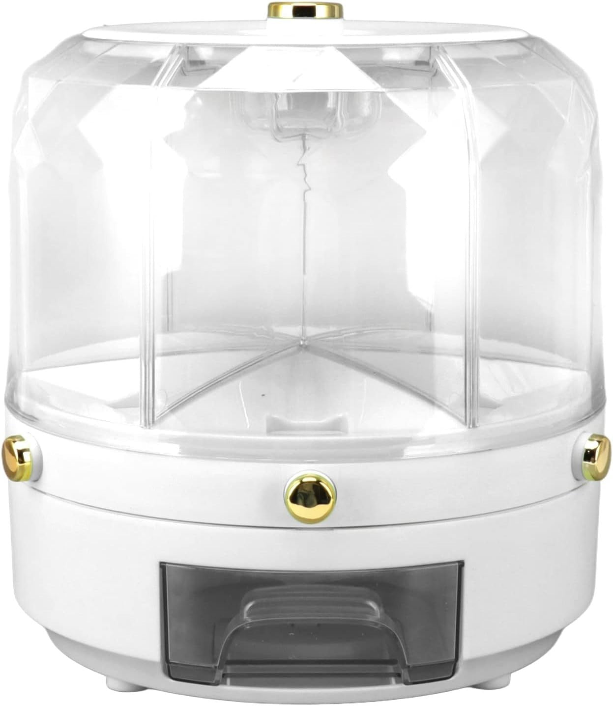 6KG Rotating Grain Storage Box 6 Compartment Rice Dispenser Organizer
