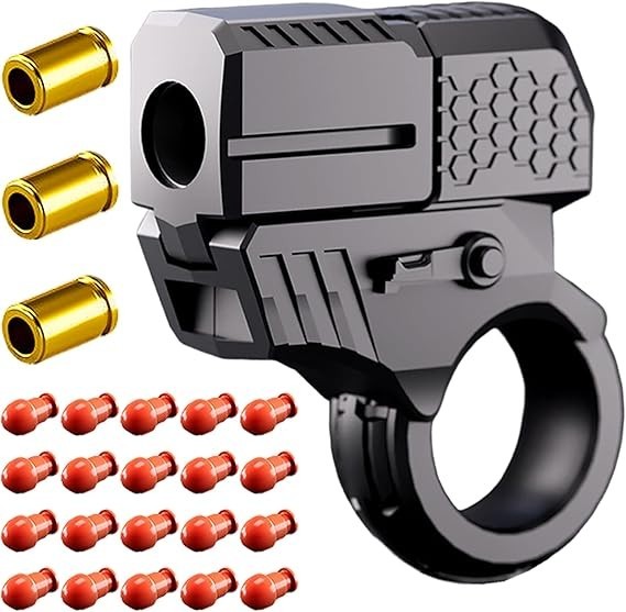Alloy Finger Fidget Ring Launcher Pop Out Stress Relief EDC