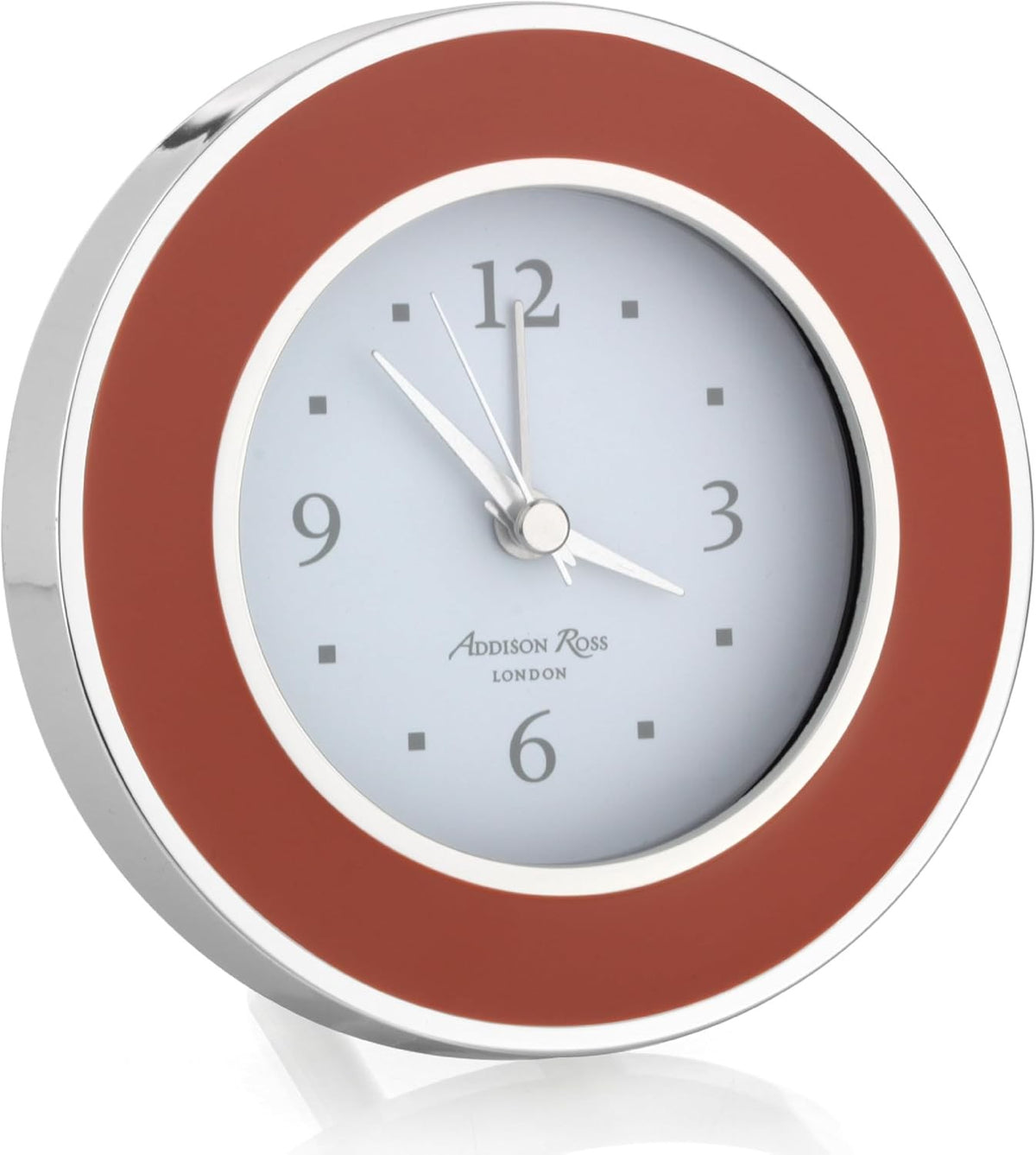 Silent Sweep Battery Alarm Clock Compact Bedside Home Orange