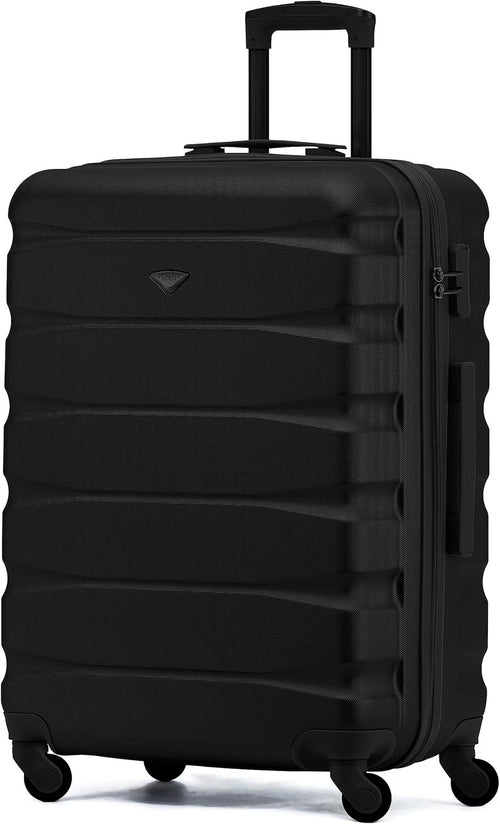 25” Medium Checked Suitcase Lightweight ABS Hard Shell 4 Wheels