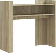 Durable Sonoma Oak Console Table with Display Shelf, 100x35x90cm