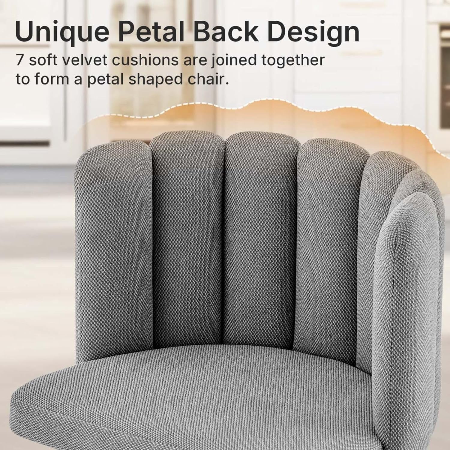 Grey Velvet Tub Chair Upholstered Accent Armchair with Metal