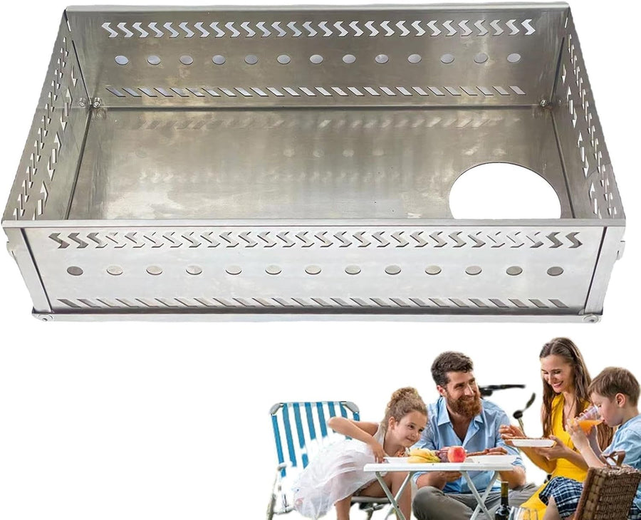 Foldable Sauna Stove Stone Basket – Stainless Steel Firebox for 20kg Rocks
