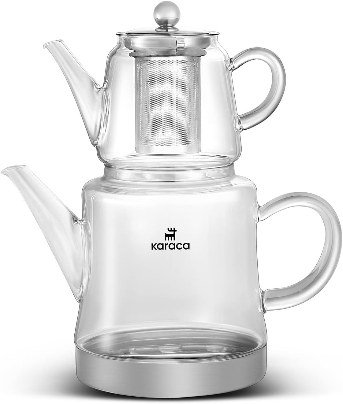 Glass Teapot Set with Infuser 1.8L Kettle Turkish Tea Maker Hob Safe