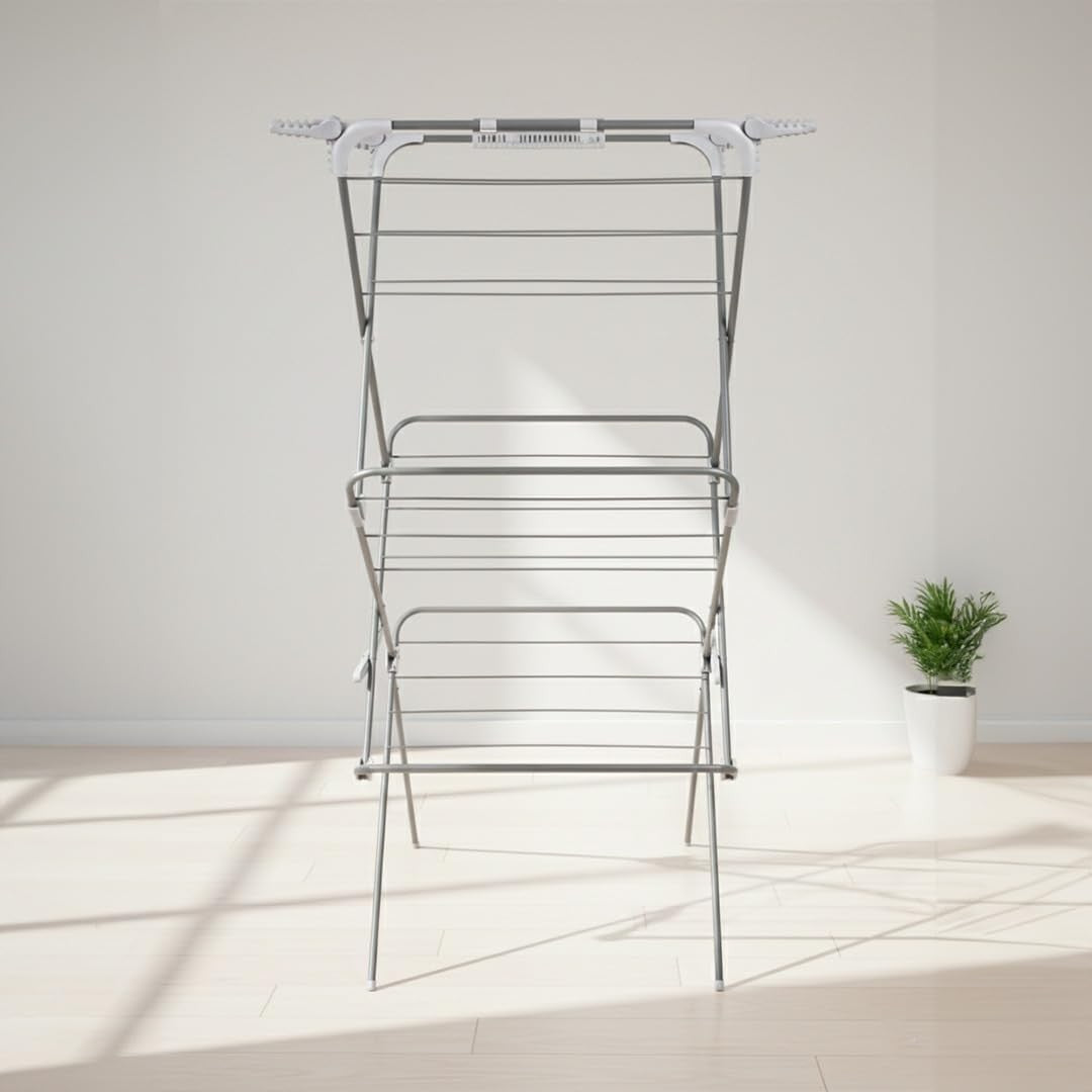 3 Tier Clothes Airer 15m Folding Laundry Drying Rack Heavy Duty Indoor Outdoor