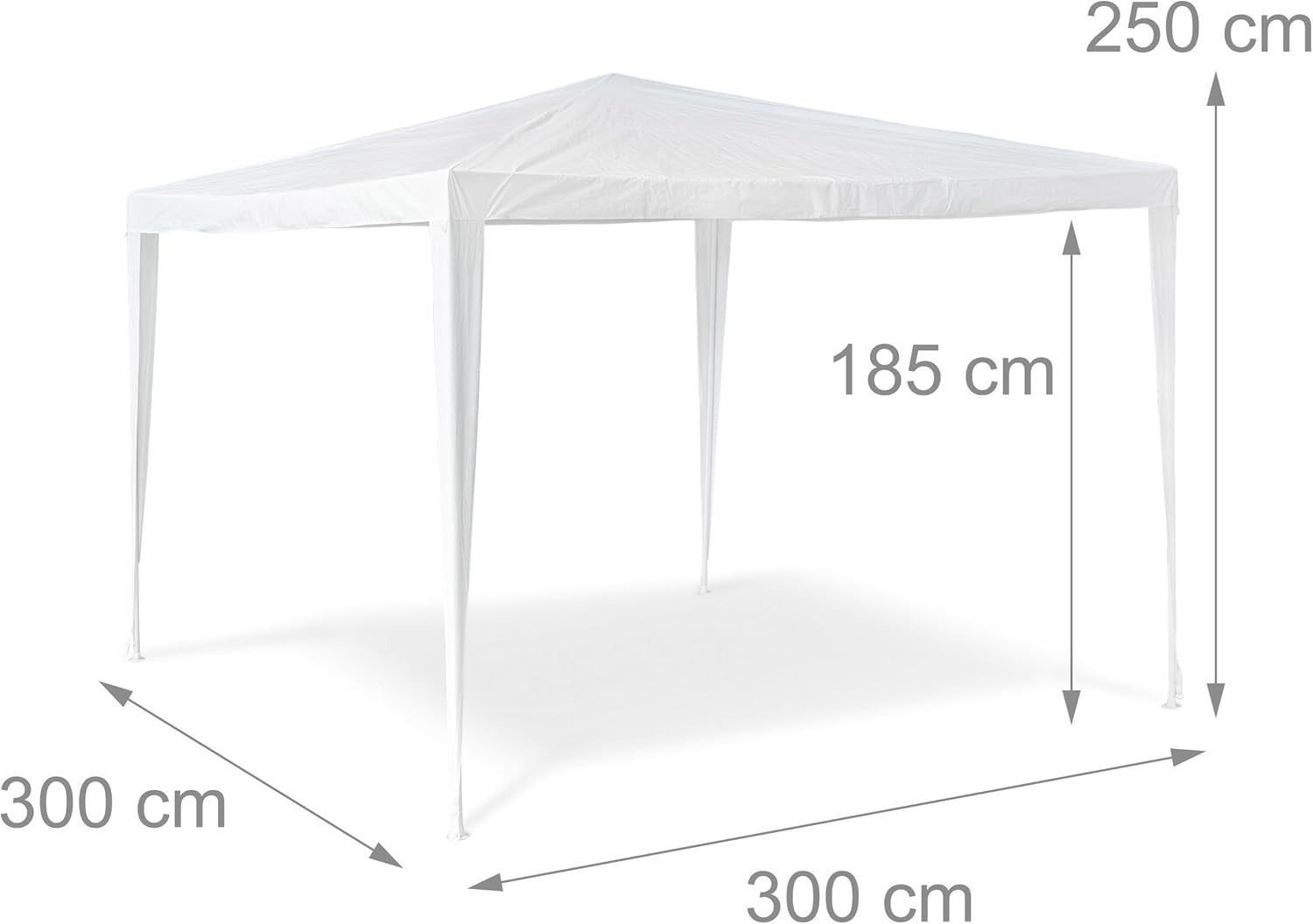 2.5x3x3m White Gazebo Party Tent Steel Frame Garden Pavilion Marquee