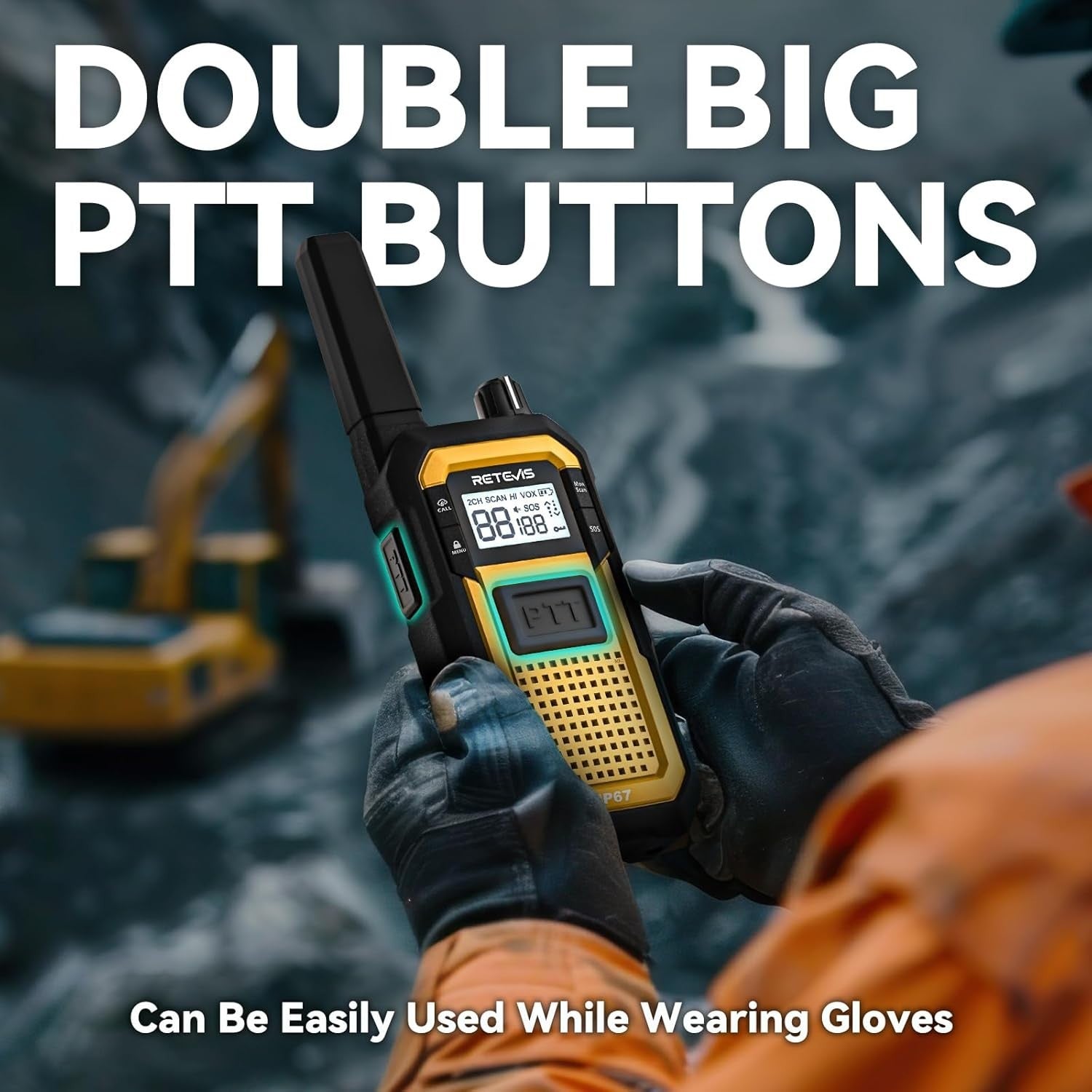 Heavy Duty Waterproof Walkie Talkies IP67 6 Way Charger 6 Pack Radio