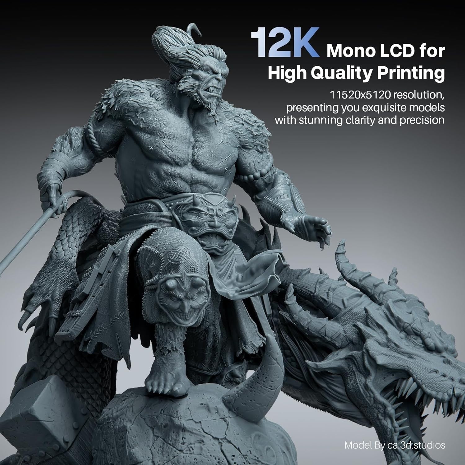 12K Resin 3D Printer 10'' Mono LCD Fast MSLA WiFi Auto Level