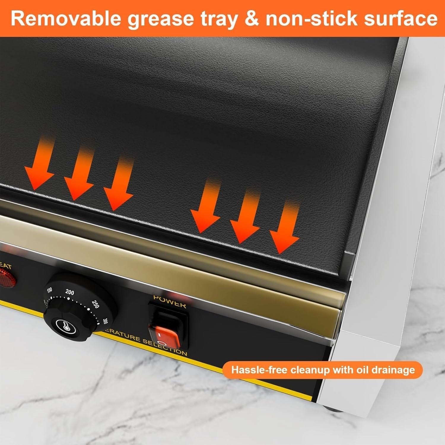 Commercial Panini Press 42.8x31x19.2cm Cast Iron Grill Sandwich Maker single rib