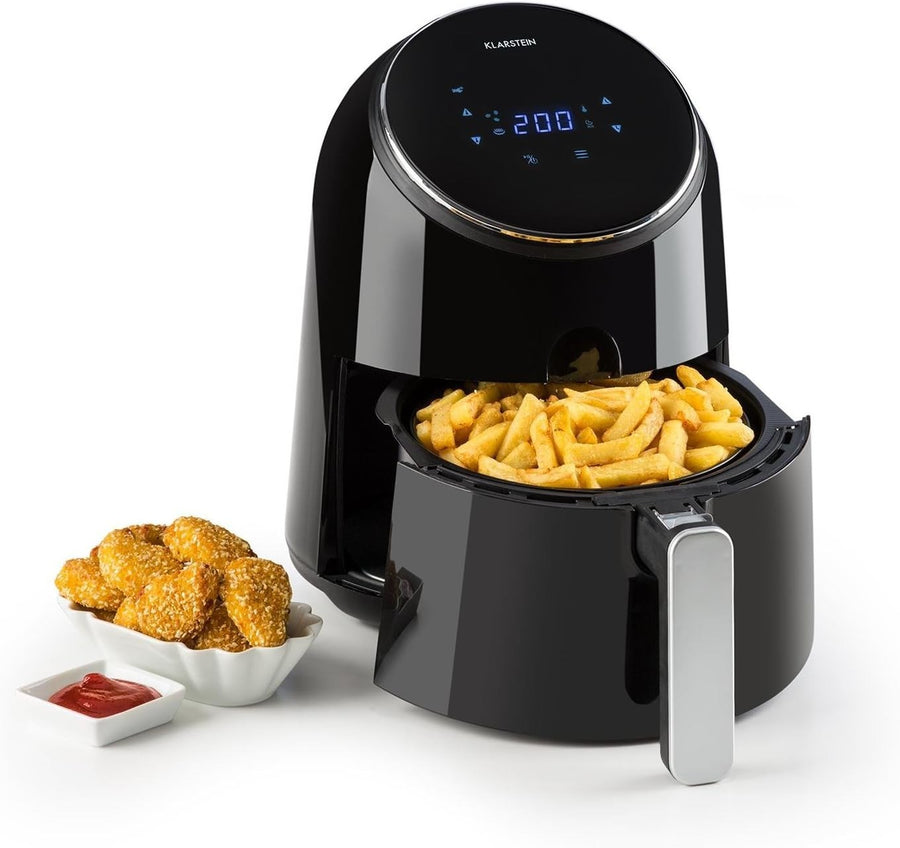 Hot Air Fryer 2.5L 1300W Fat Free Cooking 8 Programs Digital Black
