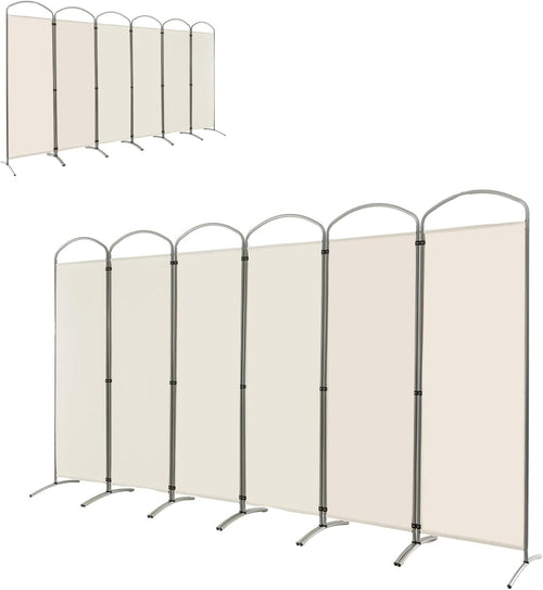 6 Panel White Folding Room Divider Privacy Screen Freestanding Partition 331x188