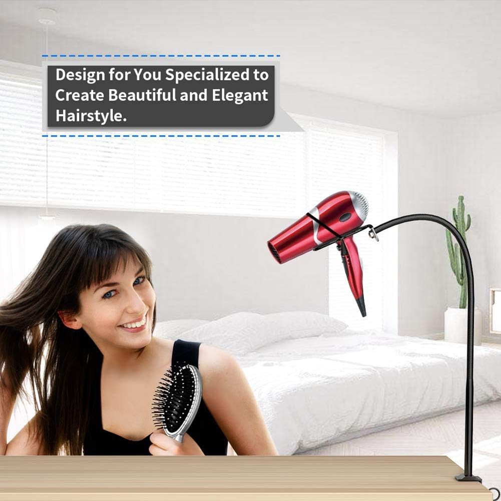 Hands Free Dog Hair Dryer Stand Grooming Table Holder 360° Adjustable Clamp