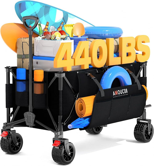300L Large Folding Camping Trolley on Wheels – Heavy Duty Festival Cart