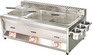 8L LPG Gas Deep Fryer Stainless Steel Countertop Adjustable Heat