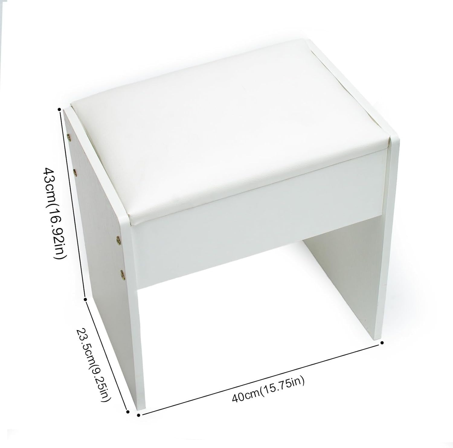 Vanity Makeup Dressing Table Desk Mirror 3 Drawers Stool LED Light White Wood