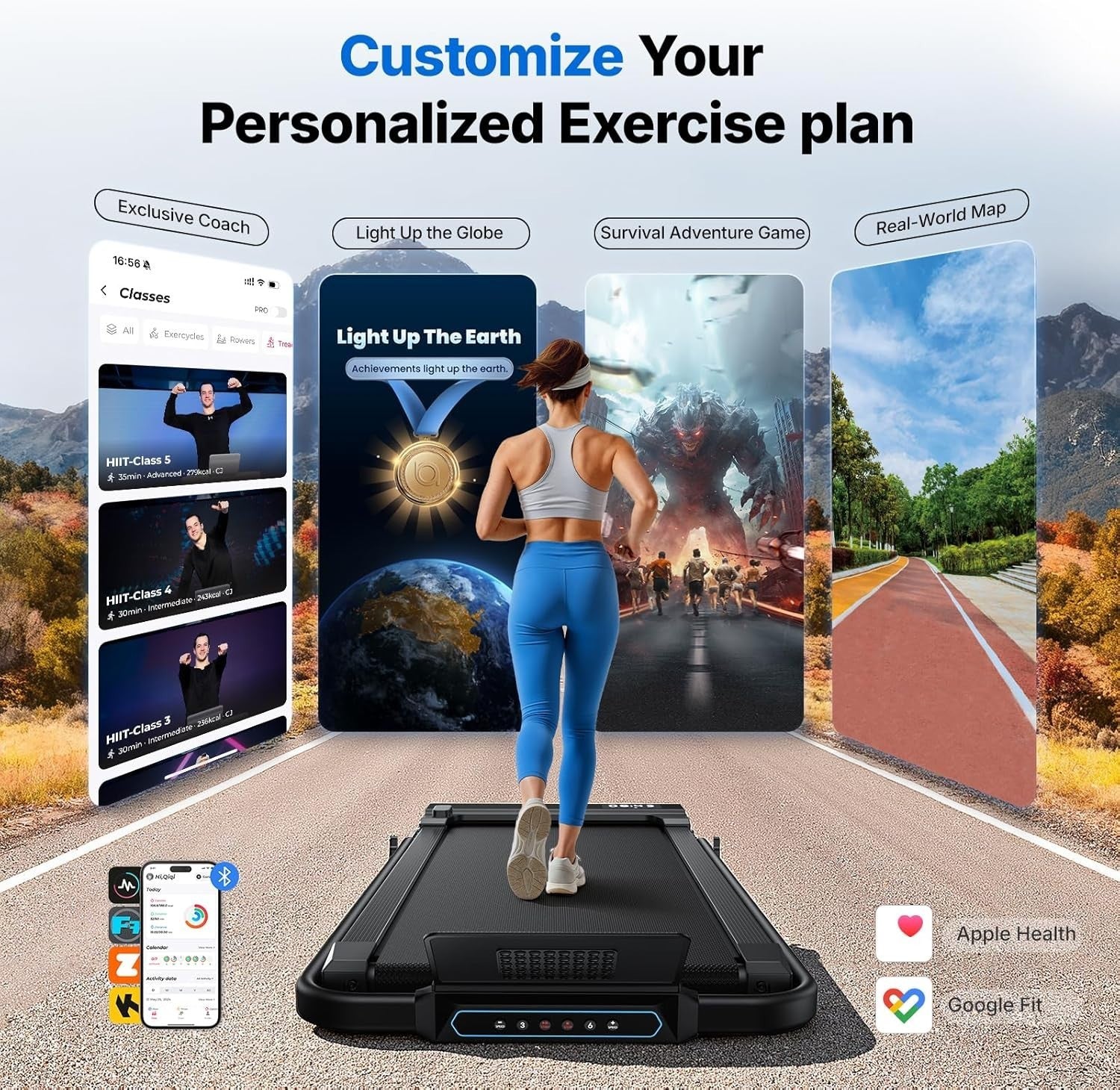 Foldable Home Treadmill 12km/h 6% Incline Quiet Running & Walking