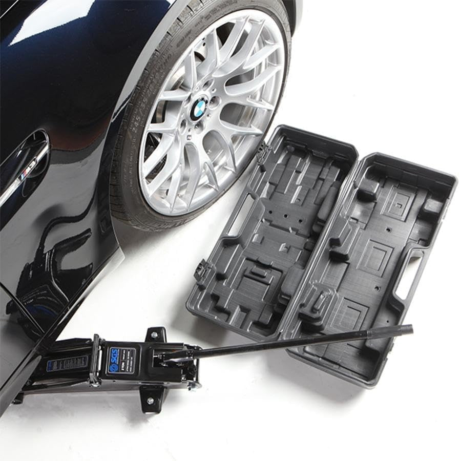 2 Ton Steel Hydraulic Trolley Jack Portable Car Lift with Carry Handle & Case