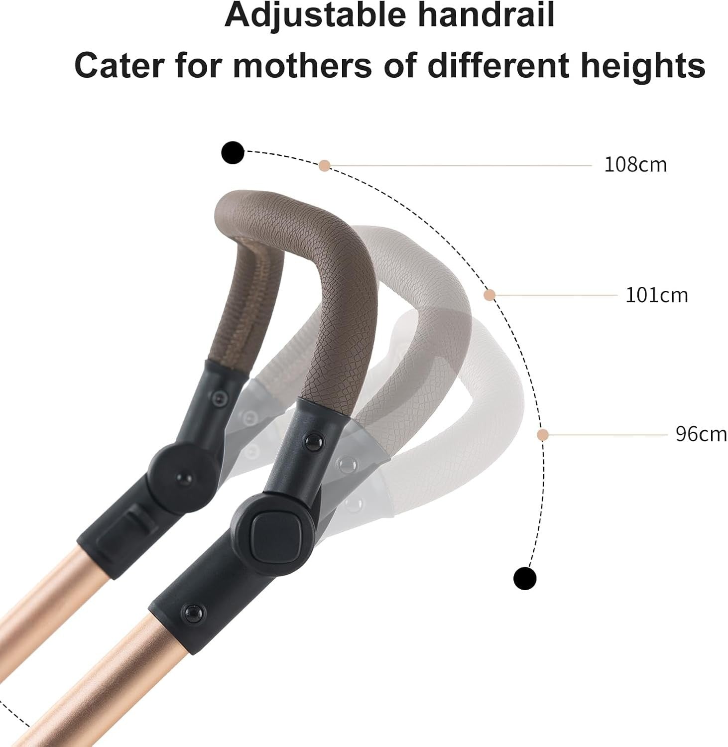 3-in-1 Baby Pram Pushchair Foldable Aluminium Stroller Travel System Brown
