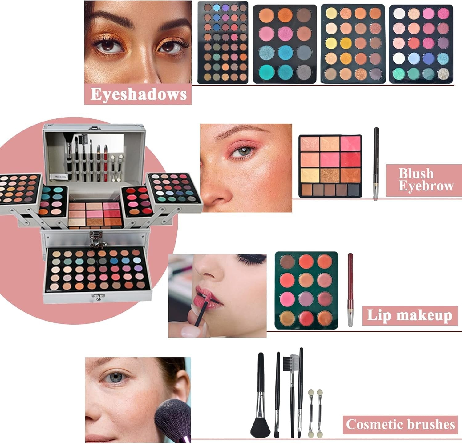 All In One Makeup Kit Full Gift Set Eyeshadow Blush