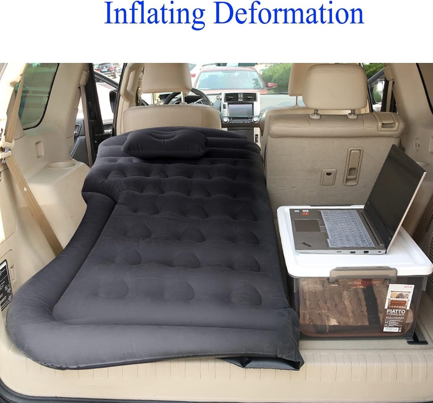 SUV Inflatable Air Mattress Car Bed Camping Cushion – Portable & Thick