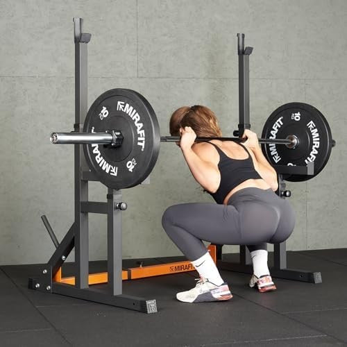 Adjustable Squat & Bench Press Rack Multi-Position Spotters Home Gym