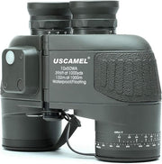 10x50 Marine Waterproof Binoculars with Compass & Rangefinder for Boating