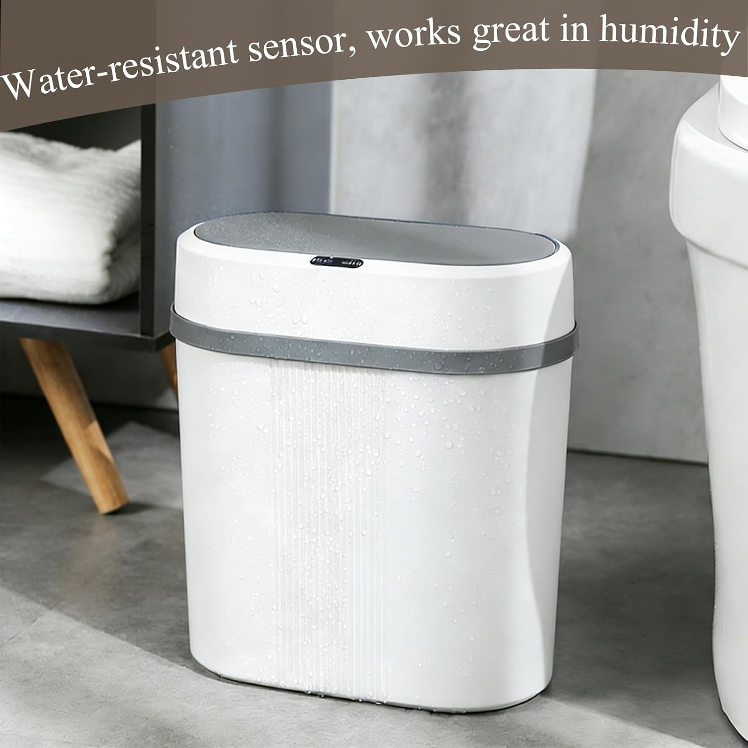 12L Automatic Touchless Bathroom Bin Motion Sensor Waterproof