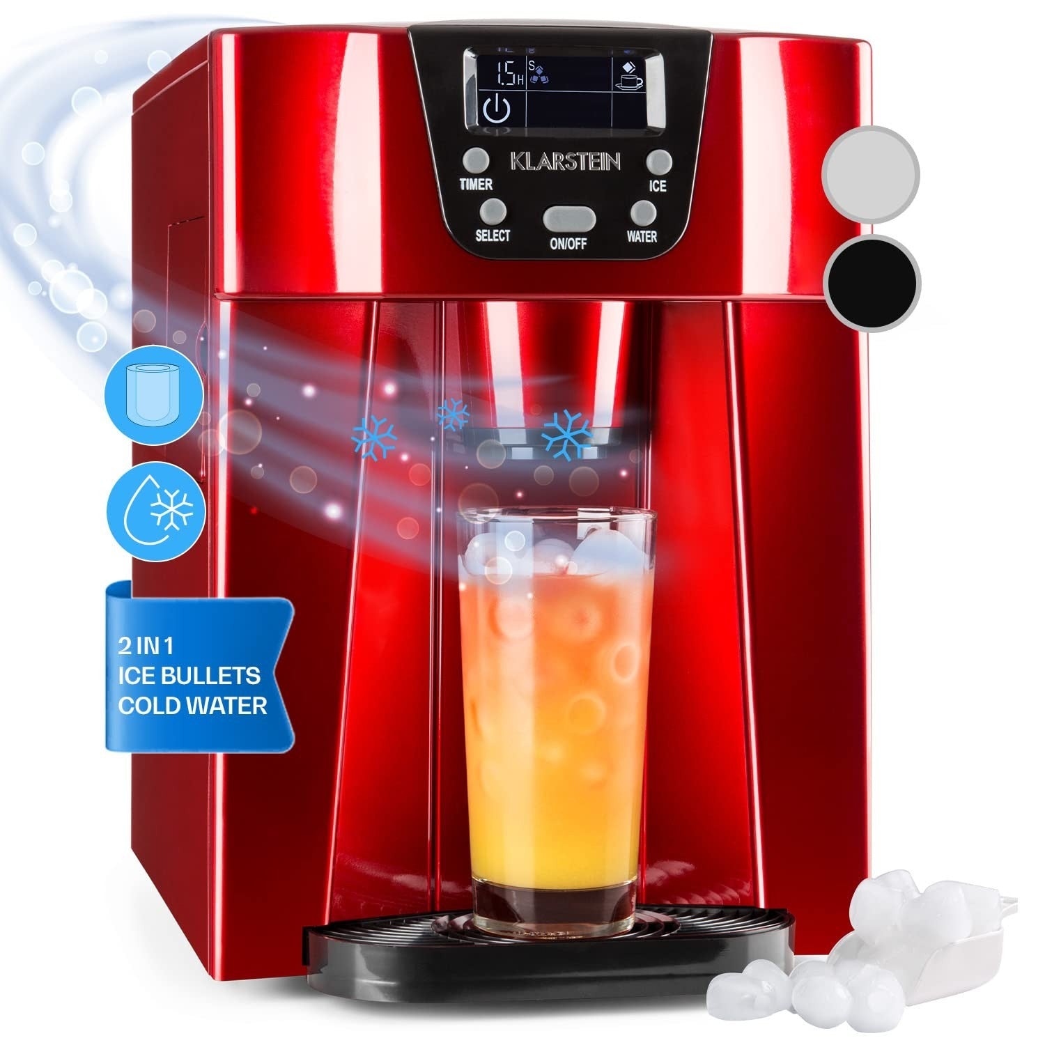 Countertop Ice Maker Bullet Ice Machine 2L Fast Ice 12kg Per Day