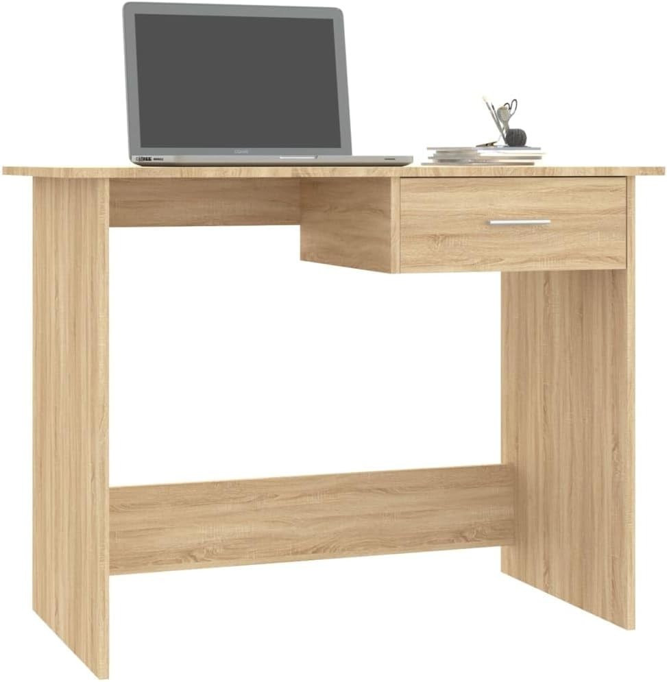 Sonoma Oak 100x50cm Computer Desk with Drawer, Home Office Laptop Table