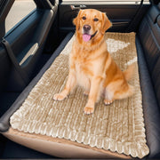 Plush Dog Travel Bed Car Rear Seat Protector Non Slip Mat 138x63cm
