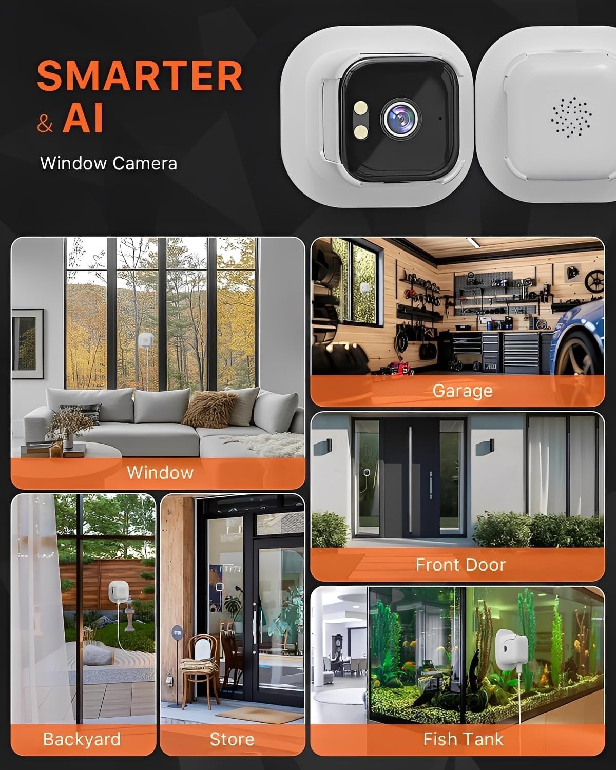 2K Window Security Camera AI Color Night Vision Dual Band WiFi CCTV