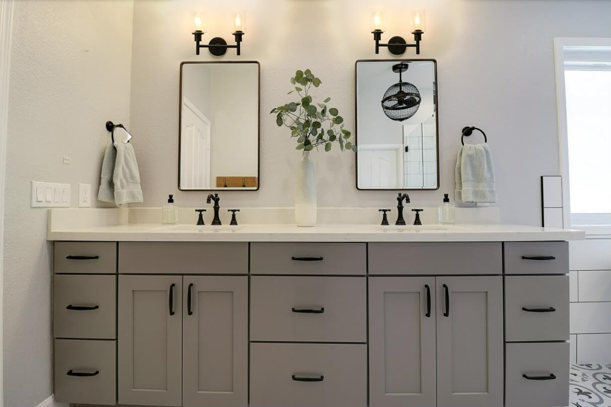Industrial Glass Wall Lights Double Head E27 Sconce Loft Retro Modern