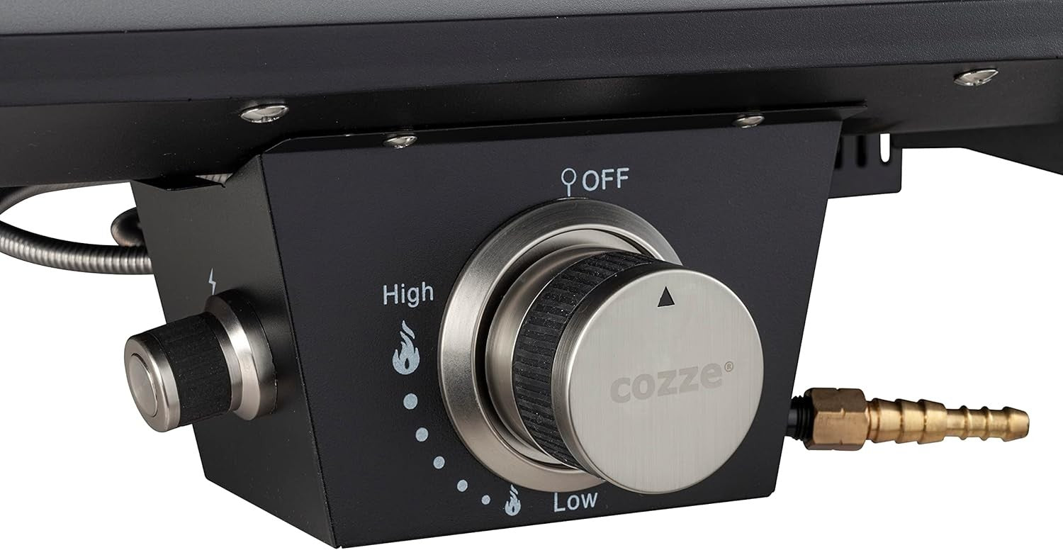 Gas Pizza Oven with Thermometer & Stone | 13" Portable Outdoor BBQ Grill 5KW