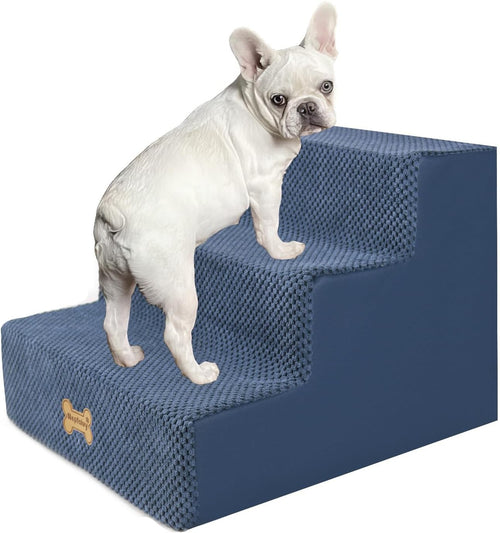 3-Step Dog Stairs Non-Slip Pet Ramp for Small Dogs Cats Blue