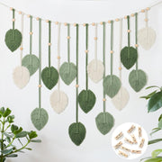 Large Macrame Leaves Wall Hanging Boho Tapestry 28x51in