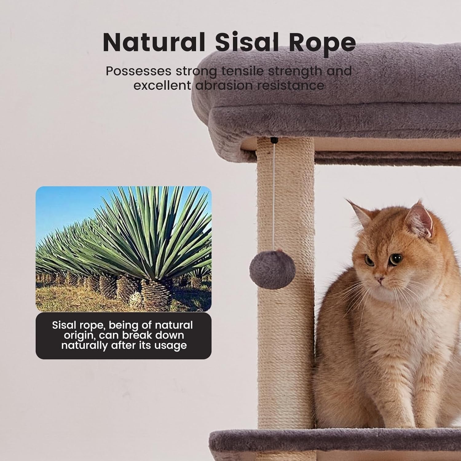 Large Cat Tree Tower 165cm 6 Level Scratching Post Condo Play Centre