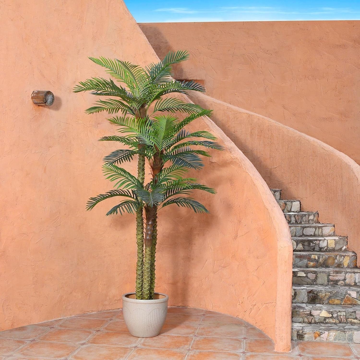 300cm Outdoor Artificial Palm Tree UV Resistant Tall Tropical Patio Garden Decor