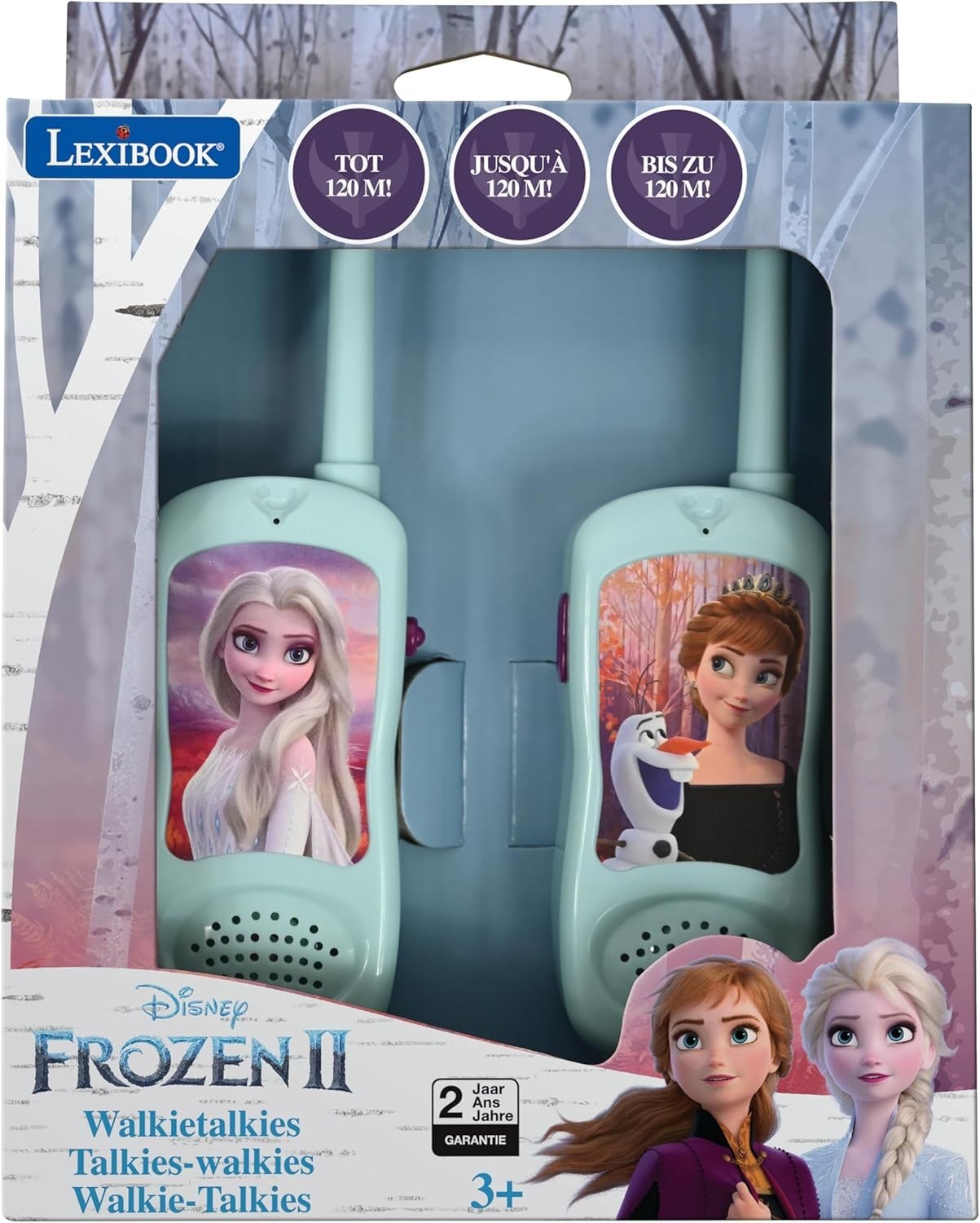 Kids Frozen Walkie Talkies 2 Pack Belt Clip Outdoor Communication Toy