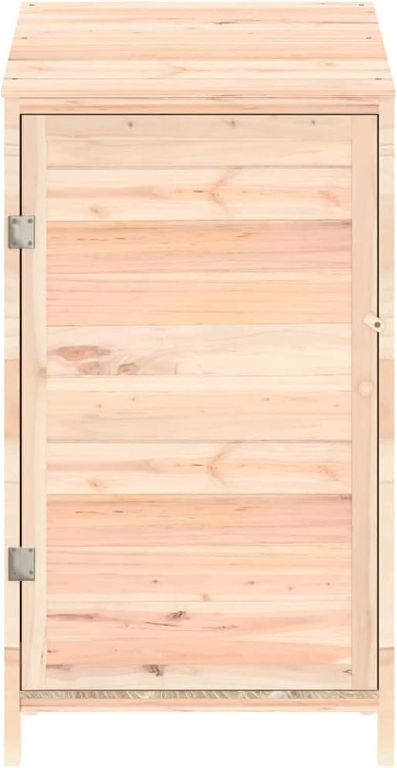 Wooden Garden Shed Outdoor Storage Cabinet Weatherproof Solid Fir Wood Natural