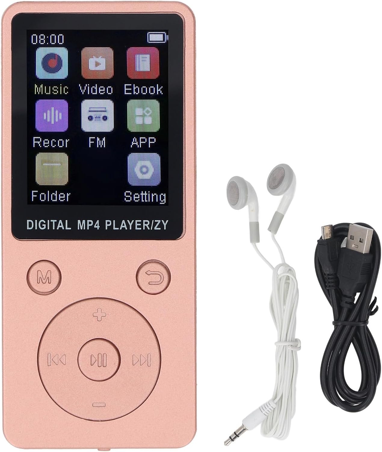 MP3 Player Bluetooth 5.0 1.8" Screen HiFi Sound 128GB Gold