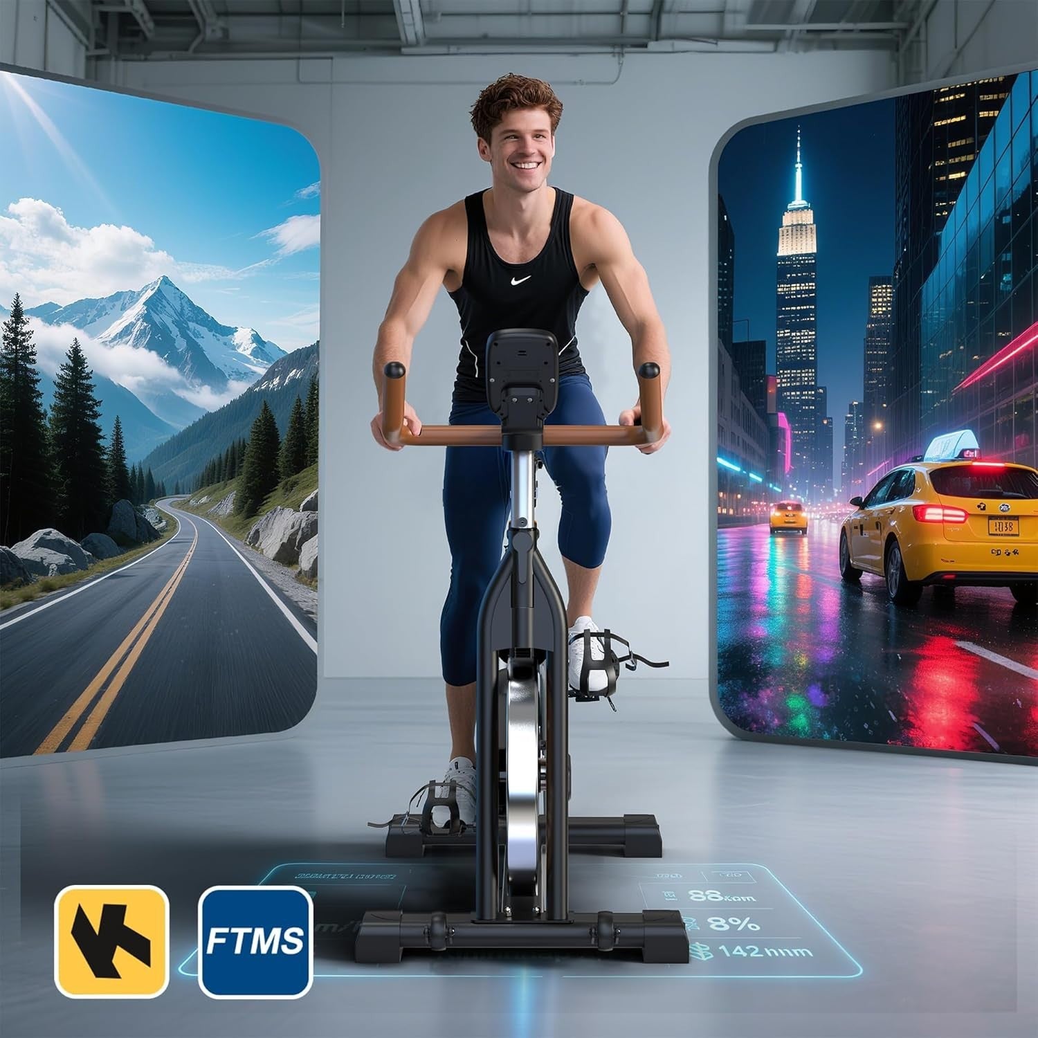 Bluetooth Magnetic Exercise Bike w/ LCD Monitor, 100 Resistance Levels & 160kg