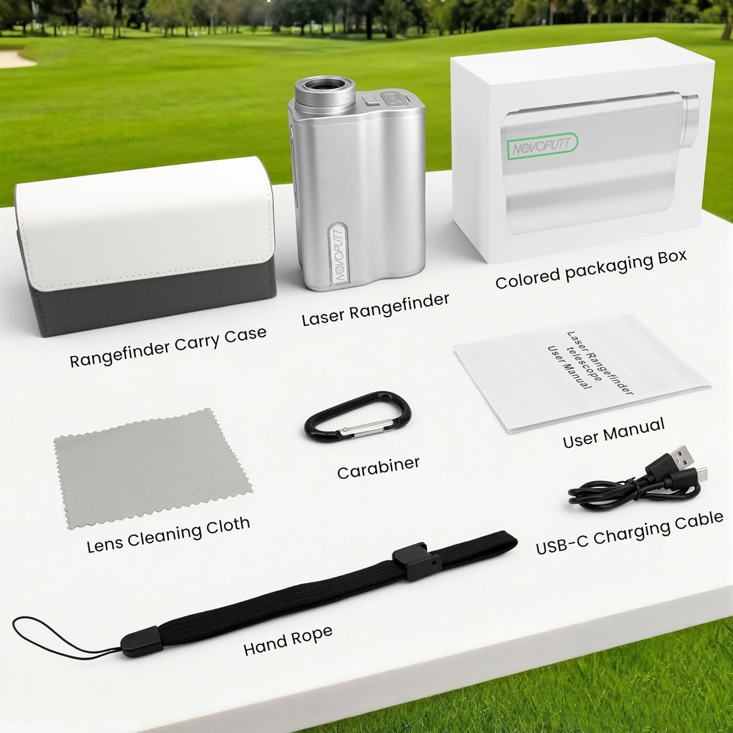 Golf Rangefinder 1200Y Slope 7X Magnification Flag Lock Rechargeable