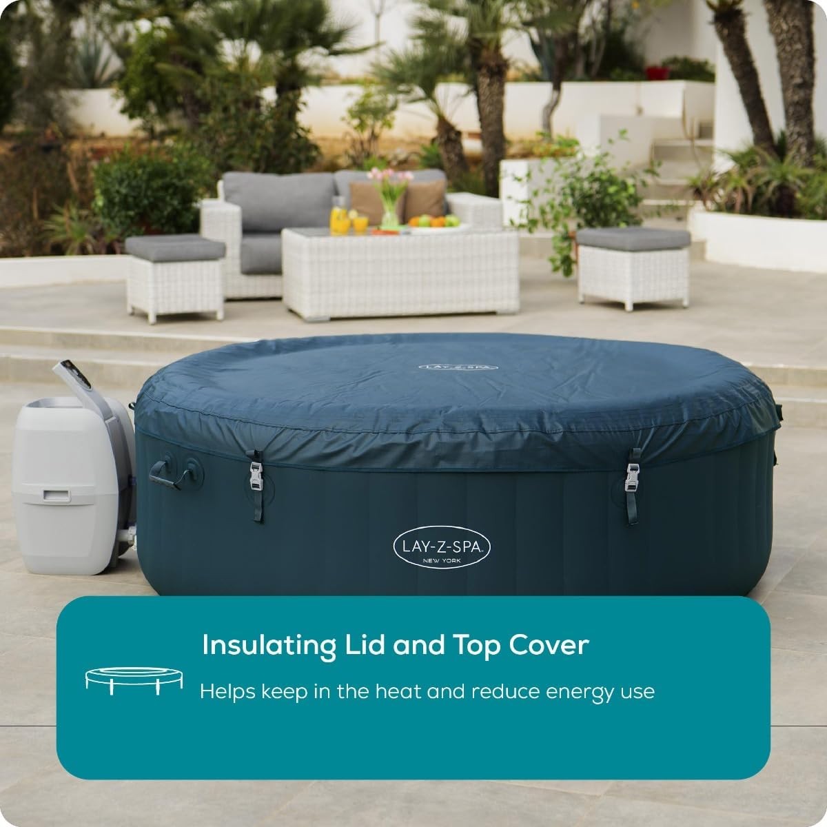 Inflatable Hot Tub Spa 120 Air Jet Energy Efficient 6 Person Round